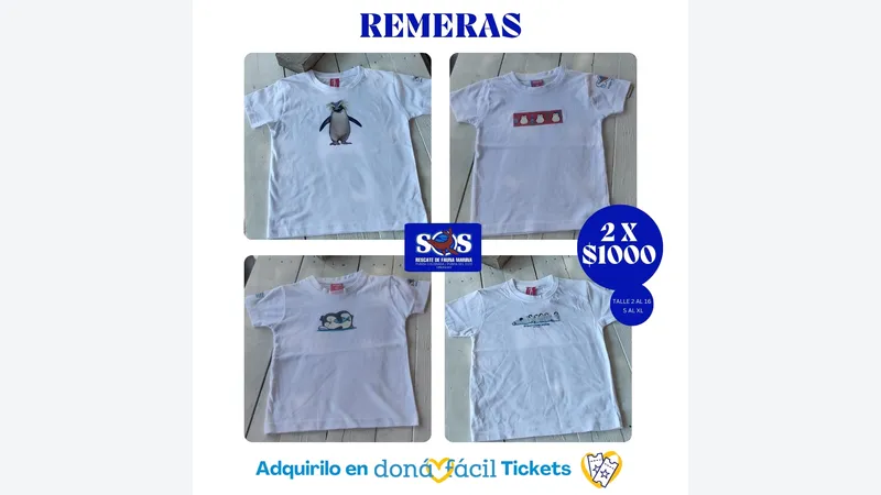 Imagen de ticket: 馃幗 Remeras Combo - SOS Fauna Marina